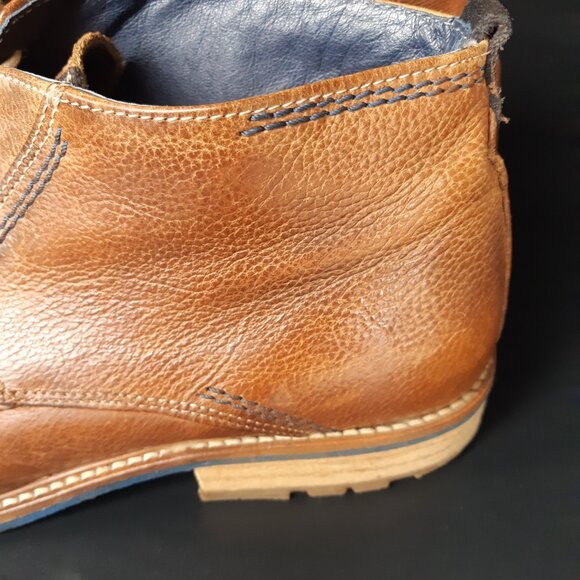 Jones Bootmaker SZ 42 Tan Men's Chukka Boots Burnished Leather - Picture 7 of 15